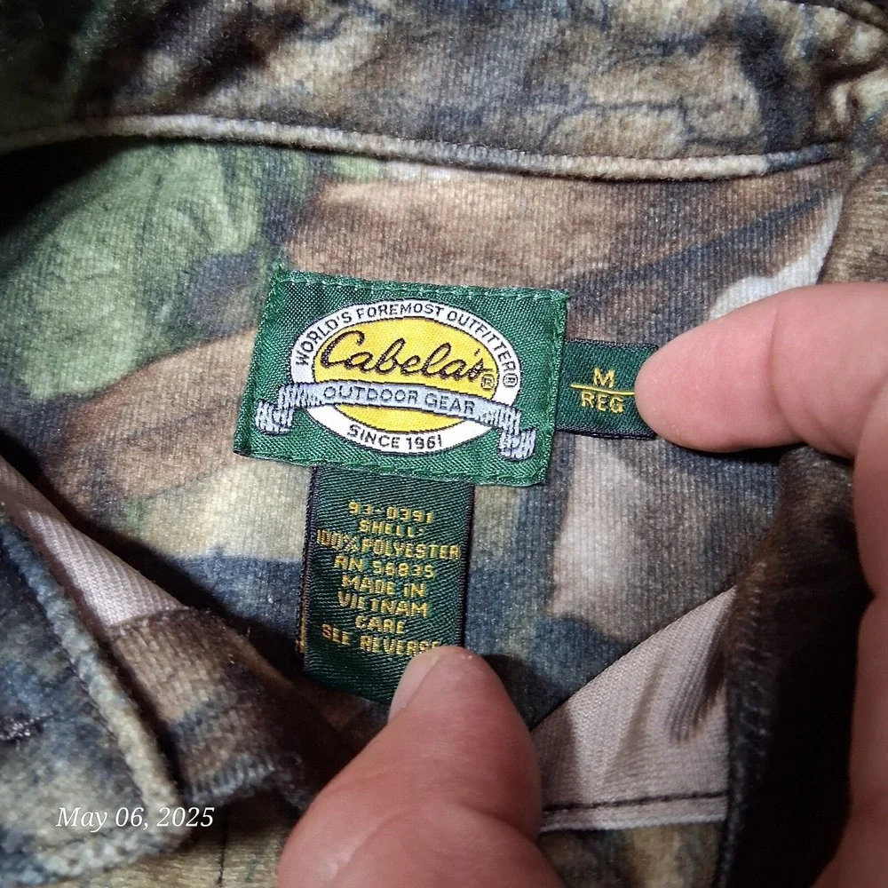 Cabelas Advantage Timber Camouflage Flannel Shirt Men‎ Size Medium